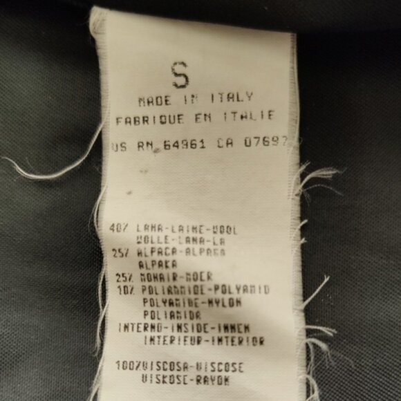 United Colors Of Benetton Dark Gray Pea Coat - Picture 4 of 5